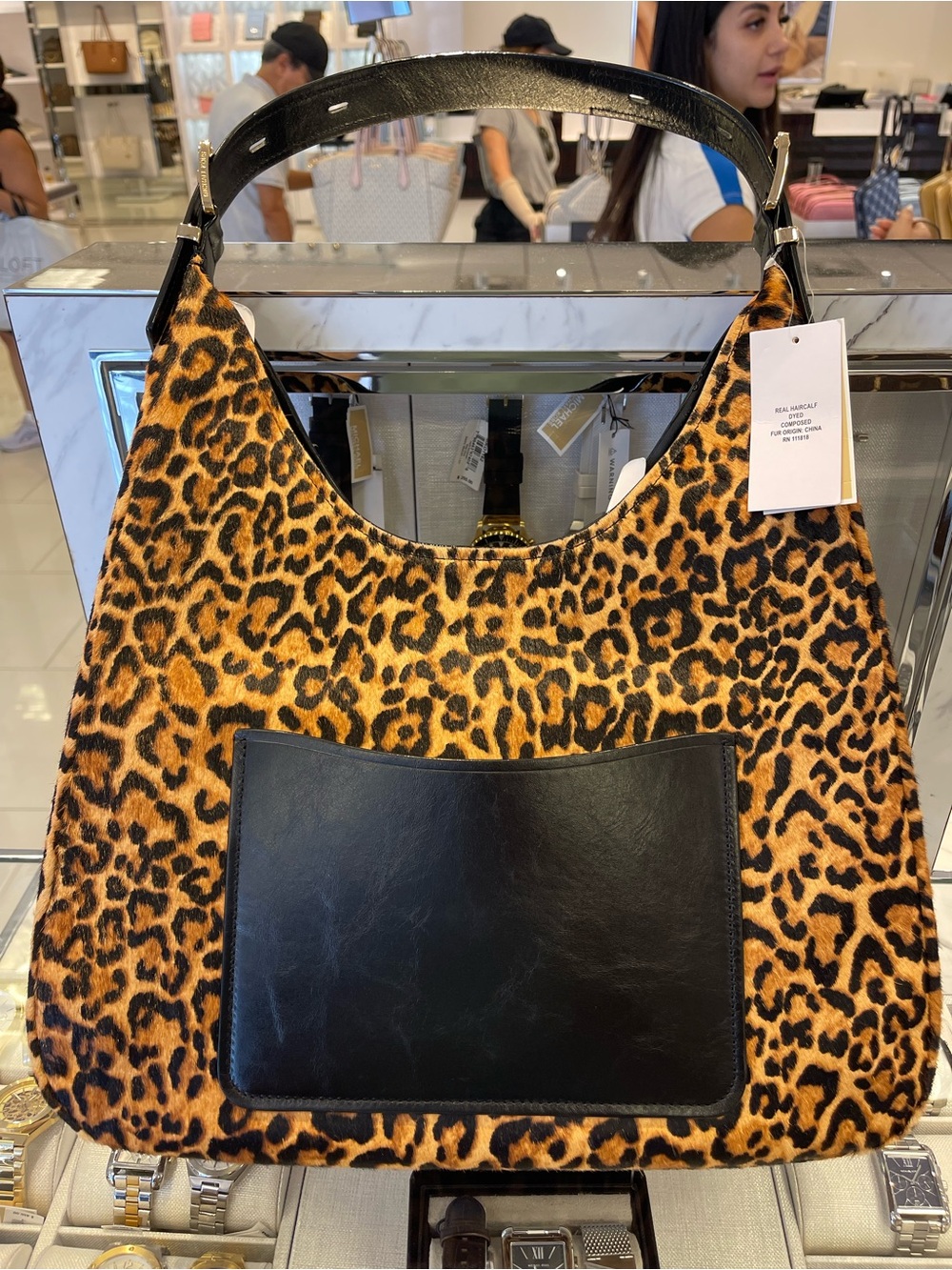 Michael Kors Nolita Large Leopard Print Calf Hair Hobo Shoulder Bag
NWT - Picture 3 of 16
